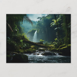 Cartão Postal Traffic Falls Tropical RainForest Fotografia