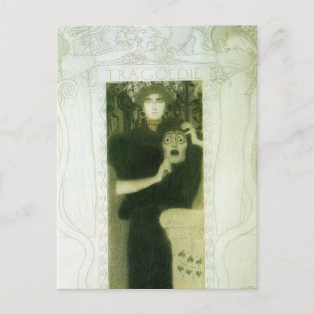 Cartão Postal Tragédia de Gustav Klimt (Frente)