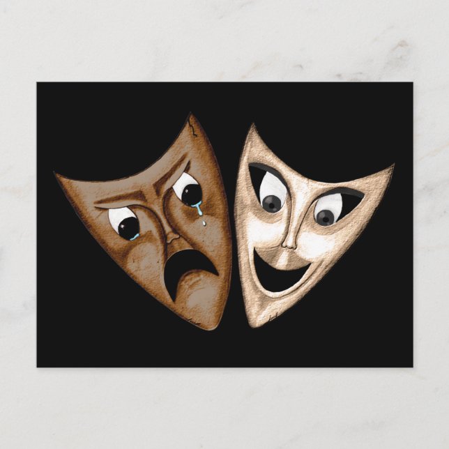 Cartão Postal Tragédia e Comédia (Frente)