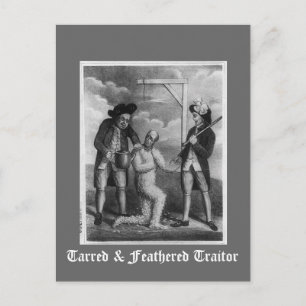 Cartão Postal Traidor Tarred & Feathered