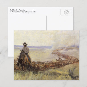 Cartão Postal Trail Herd to Wyoming, por WHD Koerner