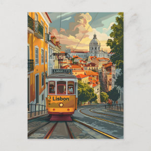 Cartão Postal Tramlines de Lisboa: Navegando no Skyline da Cidad