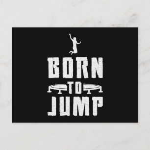 Cartão Postal Trampoline Nascer Para Saltar O Trampoline Do Gymn