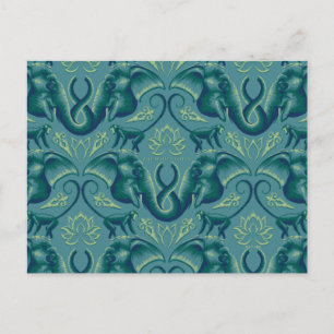 Cartão Postal Tranquil Safari Tapeçaria - O Lotus Branco