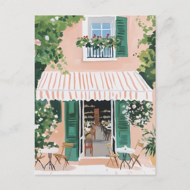 Cartão Postal Tranquil Terrace em Roma (Frente)