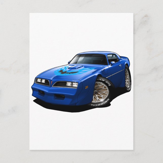 Cartão Postal Trans Am Blue 1977-78 (Frente)