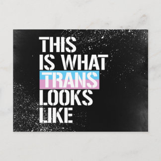 Cartão Postal Trans - Esta é a aparência do Trans - - - LGBTQ Ri
