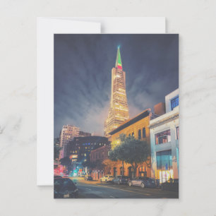 Cartão Postal TransAmerica Iluminada São Francisco