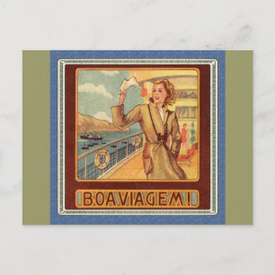 Cartão Postal Transatlântico Bon Voyage