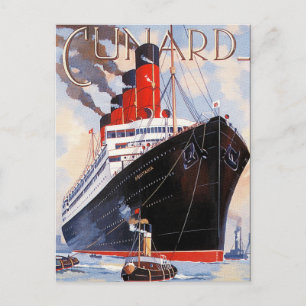 CARTÃO POSTAL TRANSATLÂNTICO CUNARD AQUITANIA