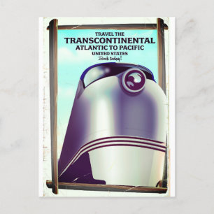 Cartão Postal Transcontinental Railroad USA.