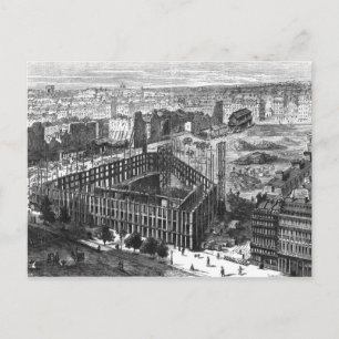 Cartão Postal Transformação de Paris: Edifício em 1861