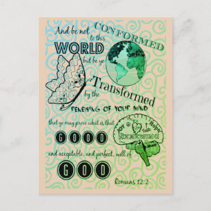 Cartão Postal Transformar romanos 12:2