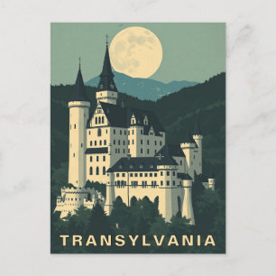 Cartão Postal Transilvânia Romênia Viagem Castelo Gótico