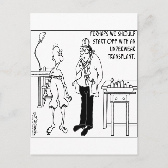 Cartão Postal Transplante de roupa interior (Frente)