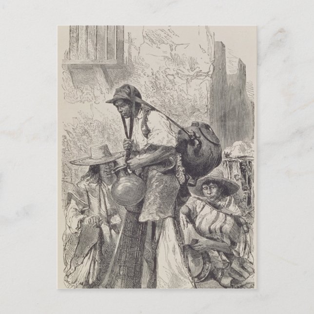 Cartão Postal Transportadora de água mexicana (Frente)