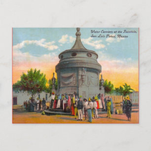 Cartão Postal Transportadores de Água Vintage Réplica, San Luis 