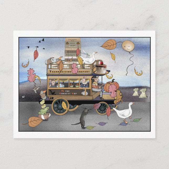 Cartão Postal Transporte de Ação de Graças (Frente)
