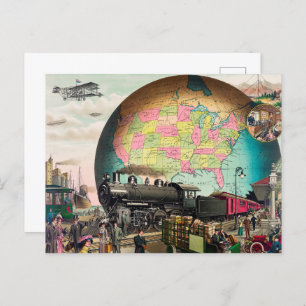 Cartão Postal Transporte do século XX, Vintage 1910