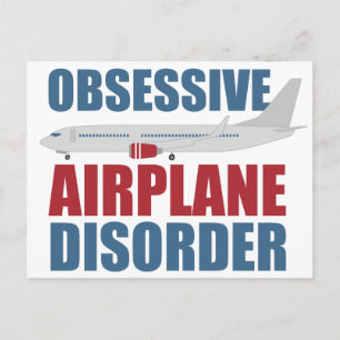 Cartão Postal Transtorno Obsessivo de Avião