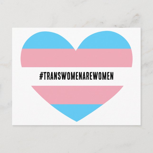 Cartão Postal #TRANSWOMENAREWOMEN Heart (Frente)