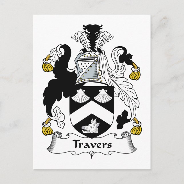 Cartão Postal Tranvers Family Crest (Frente)