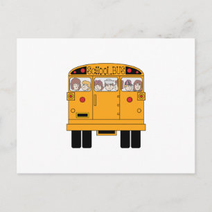 Cartão Postal Traseira do ônibus escolar