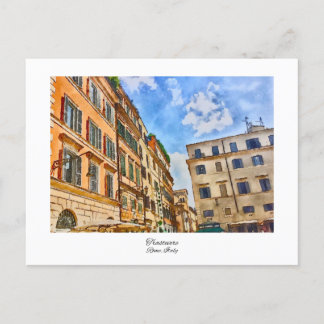 Cartão Postal Trastevere Roma, Itália — Pintura Watercolor