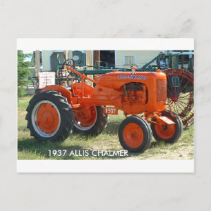 Cartão Postal Trator ALLIS CHALMER 1937