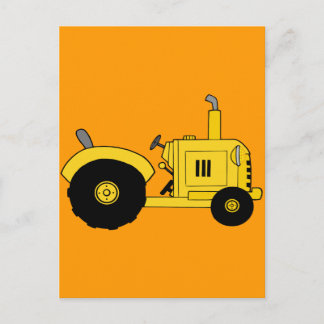 Cartão Postal Trator Amarelo