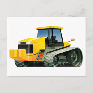 Cartão Postal Trator Amarelo