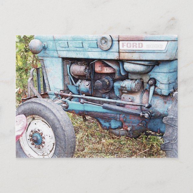 Cartão Postal Trator Antigo (Frente)