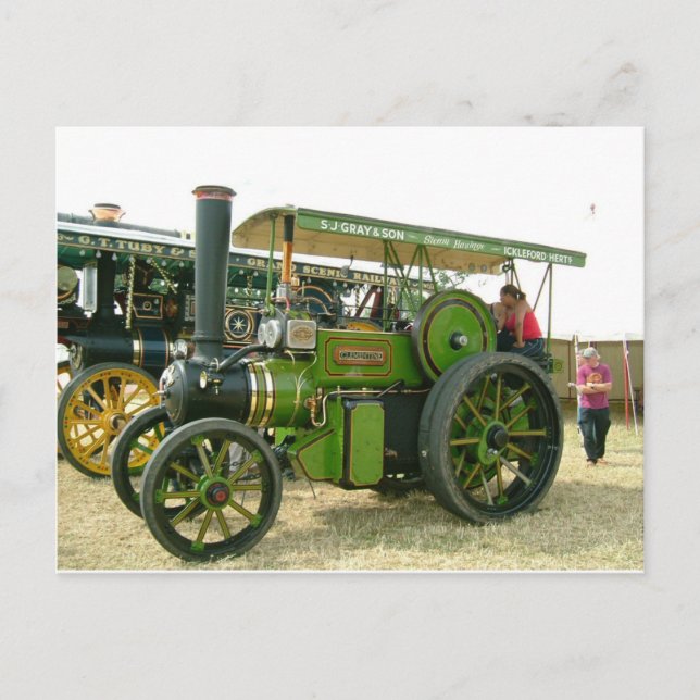 Cartão Postal trator antigo (Frente)