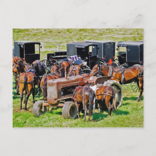 Cartão Postal Trator como Cartão-Postal de Posto de Retirada