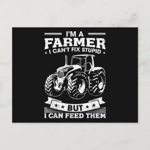 Cartão Postal Trator de Fazenda Engraçado Eu Sou um Fazendeiro E