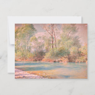 Cartão Postal Traunstein River on Road to Empfig, Baviera: