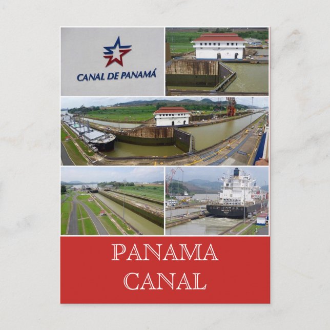 Cartão Postal trava do canal do panamá (Frente)