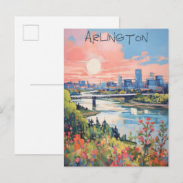 Cartão Postal Travel Aesthetic City Arlington Dallas Texas