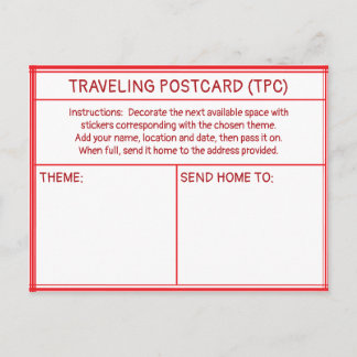 CARTÃO POSTAL TRAVELING POSTCARD (TPC)