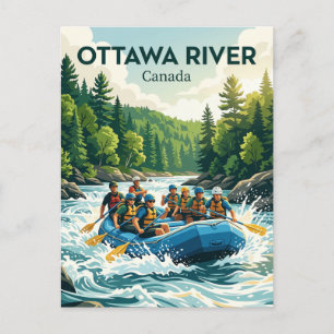 Cartão Postal Trecho de Rafting no Rio Ottawa (Foresters