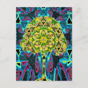 Cartão Postal Tree of Life Mandala por Amelia Carrie