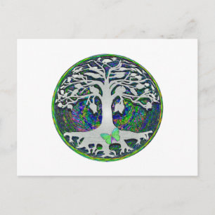Cartão Postal Tree of Life New Beginnings por Amelia Carrie