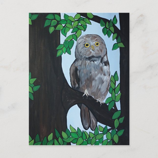 Cartão Postal Tree Owl (Frente)