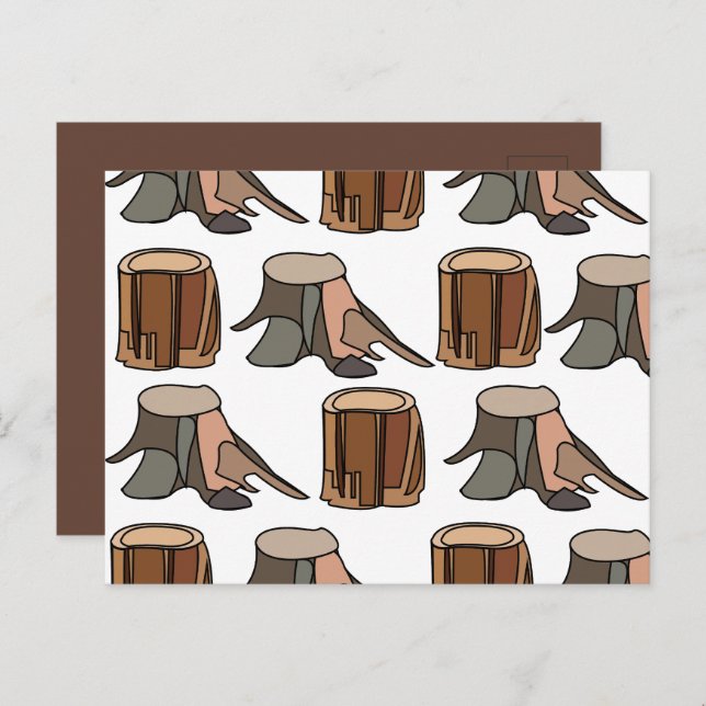 Cartão Postal Tree Stump (Frente/Verso)