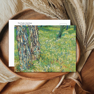 Cartão Postal Tree Trunks Grass Vincent van Gogh