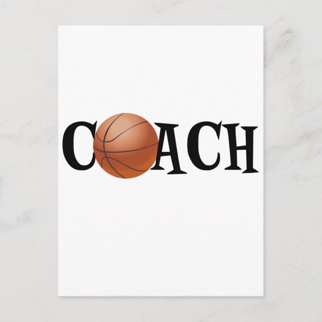 Cartão Postal Treinador de Basquete (Frente)