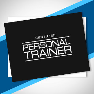 Cartão Postal Treinador pessoal certificado - Treinador de saúd