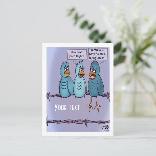 Cartão Postal Treinador Voador (Em pé/Frente)