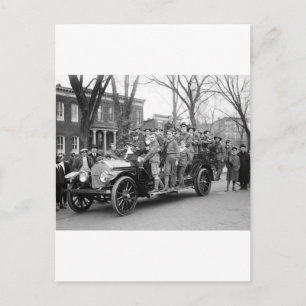 Cartão Postal Treinamento de Incêndio dos Escoteiros, década de 