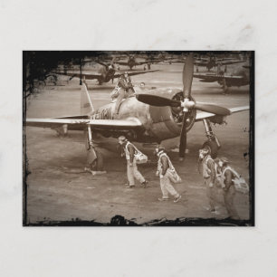 Cartão Postal Treinamento de pilotos de combate em raio P-47